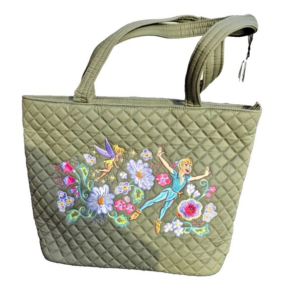 Vera Bradley Disney PETER PAN Tinkerbell  Small Vera Tote Bag Purse NWT - Picture 1 of 11